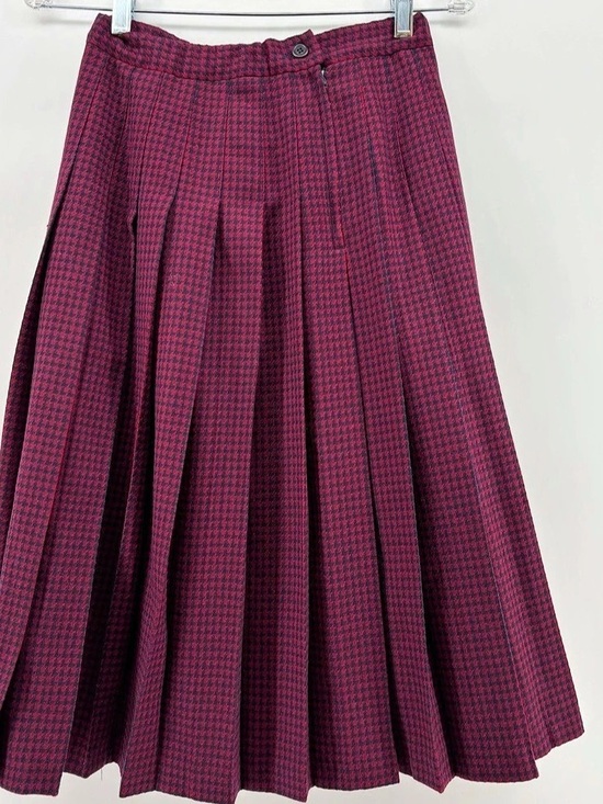 Pendleton Dresses & Skirts - Vintage Pendleton Wool Houndstooth Pleated Skirt 8 Petite